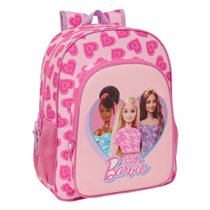 Mochila Junior Adaptable A Carro Barbie "Love"32 x 38 x 12 cm.