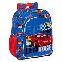 Mochila Junior Adaptable A Carro Cars "Race Ready"32 x 38 x 12 cm.