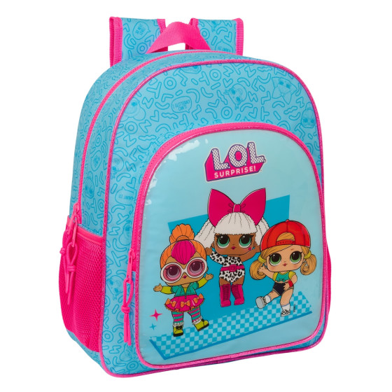 Mochila Junior Adaptable A Carro Lol Surprise! "Divas"32 x 38 x 12 cm.