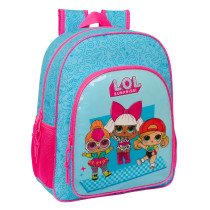 Mochila Junior Adaptable A Carro Lol Surprise! "Divas"32 x 38 x 12 cm.