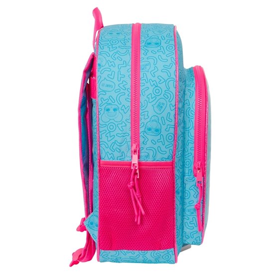 Mochila Junior Adaptable A Carro Lol Surprise! "Divas"32 x 38 x 12 cm.