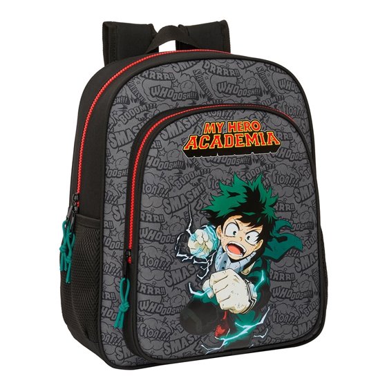 Mochila Junior Adaptable A Carro My Hero Academia32 x 38 x 12 cm.