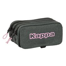Portatodo Triple Big Kappa "Silver Pink"21,5 x 10 x 8 cm.