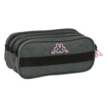 Portatodo Triple Big Kappa "Silver Pink"21,5 x 10 x 8 cm.