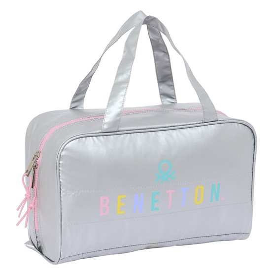 Neceser Rectangular Benetton "Silver"31 x 14 x 19 cm.