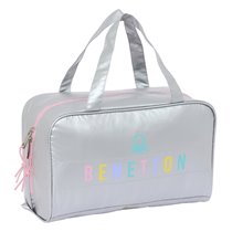 Neceser Rectangular Benetton "Silver"31 x 14 x 19 cm.
