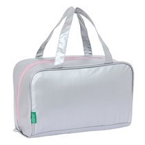 Neceser Rectangular Benetton "Silver"31 x 14 x 19 cm.