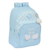 Mochila Doble Adaptable A Carro Glowlab "Cisnes"32 x 42 x 15 cm.