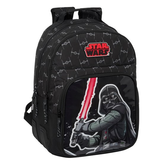 Mochila Doble Adaptable A Carro Star Wars "The Fighter"32 x 42 x 15 cm.