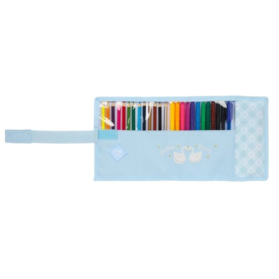 Plumier Enrollable 27 Piezas Glowlab "Cisnes"7 x 20 x 7 cm.