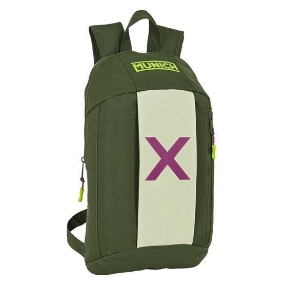Mini Mochila Cremallera Vertical Munich "Bright Khaki"22 x 39 x 10 cm.