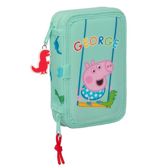 Plumier Doble Pequeño 28 Piezas George12,5 x 19,5 x 4 cm.
