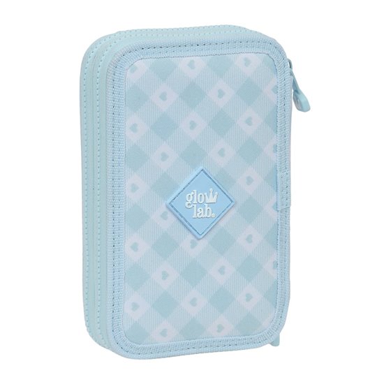 Plumier Doble Pequeño 28 Piezas Glowlab "Cisnes"12,5 x 19,5 x 4 cm.