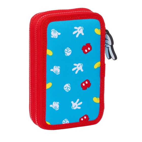 Plumier Doble Pequeño 28 Piezas Mickey Mouse "Fantastic"12,5 x 19,5 x 4 cm.