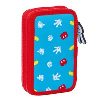 Plumier Doble Pequeño 28 Piezas Mickey Mouse "Fantastic"12,5 x 19,5 x 4 cm.
