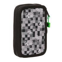 Plumier Doble Pequeño 28 Piezas Minecraft12,5 x 19,5 x 4 cm.