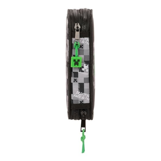 Plumier Doble Pequeño 28 Piezas Minecraft12,5 x 19,5 x 4 cm.