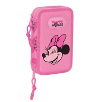 Plumier Doble Pequeño 28 Piezas Minnie Mouse "Loving"12,5 x 19,5 x 4 cm.