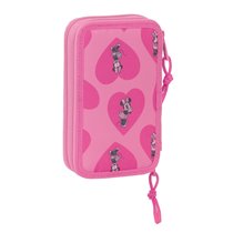 Plumier Doble Pequeño 28 Piezas Minnie Mouse "Loving"12,5 x 19,5 x 4 cm.