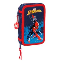 Plumier Doble Pequeño 28 Piezas Spider-Man "Neon"12,5 x 19,5 x 4 cm.