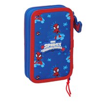 Plumier Doble Pequeño 28 Piezas Spidey12,5 x 19,5 x 4 cm.