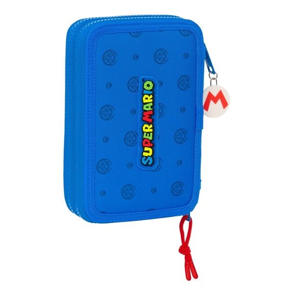Plumier Doble Pequeño 28 Piezas Super Mario "Play"12,5 x 19,5 x 4 cm.
