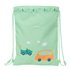 Saco Plano Junior Facil Limpieza Safta Preescolar "Coches"26 x 34 cm.