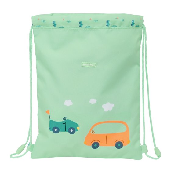 Saco Plano Junior Facil Limpieza Safta Preescolar "Coches"26 x 34 cm.