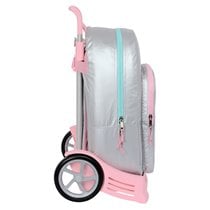 Mochila Con Carro Evolution Benetton "Silver"30 x 46 x 14 cm.