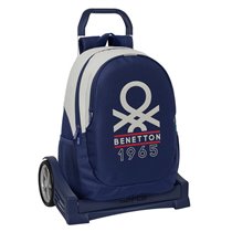 Mochila Con Carro Evolution Benetton "Varsity"32 x 44 x 16 cm.
