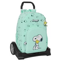 Mochila Con Carro Evolution Snoopy "Groovy"30 x 46 x 14 cm.