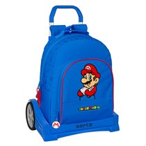 Mochila Con Carro Evolution Super Mario "Play"32 x 42 x 15 cm.