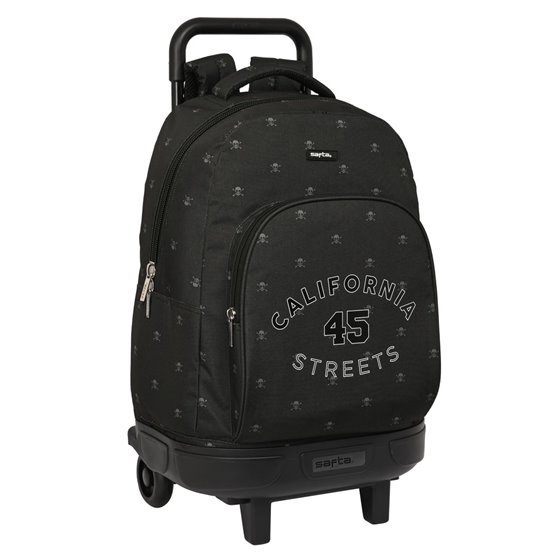 Mochila Grande Con Ruedas Compact Ext.Simple Safta "California"33 x 45 x 22 cm.