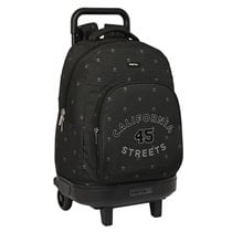 Mochila Grande Con Ruedas Compact Ext.Simple Safta "California"33 x 45 x 22 cm.
