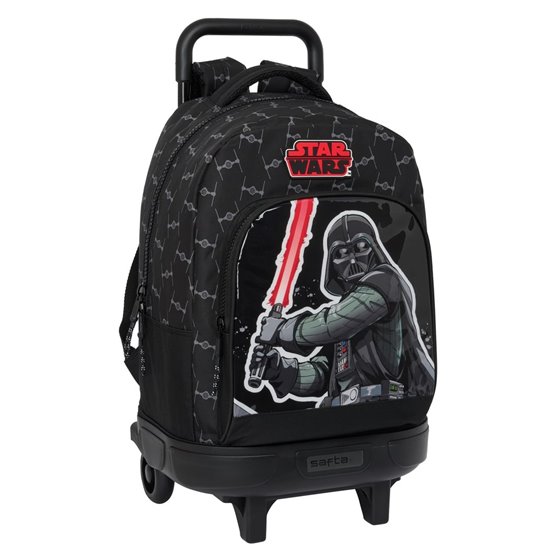 Mochila Grande Con Ruedas Compact Ext.Simple Star Wars "The Fighter"33 x 45 x 22 cm.