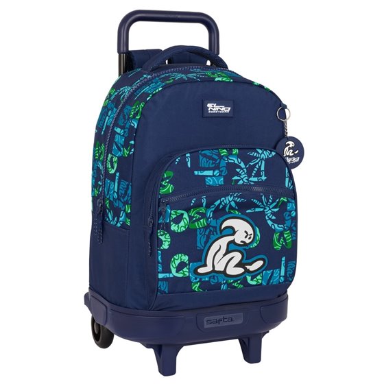 Mochila Grande Con Ruedas Compact Extraible El Niño "Glassy"33 x 45 x 22 cm.
