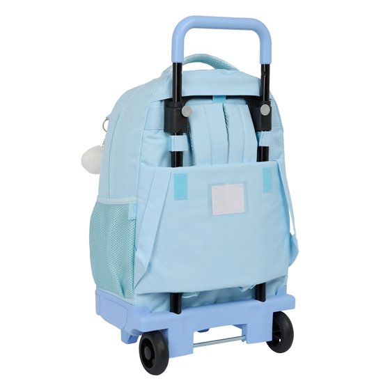 Mochila Grande Con Ruedas Compact Extraible Glowlab "Cisnes"33 x 45 x 22 cm.