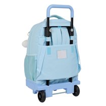 Mochila Grande Con Ruedas Compact Extraible Glowlab "Cisnes"33 x 45 x 22 cm.