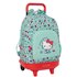Mochila Grande Con Ruedas Compact Extraible Hello Kitty "Sea Lovers"33 x 45 x 22 cm.