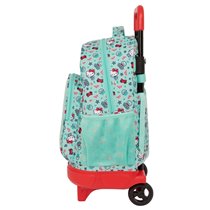 Mochila Grande Con Ruedas Compact Extraible Hello Kitty "Sea Lovers"33 x 45 x 22 cm.