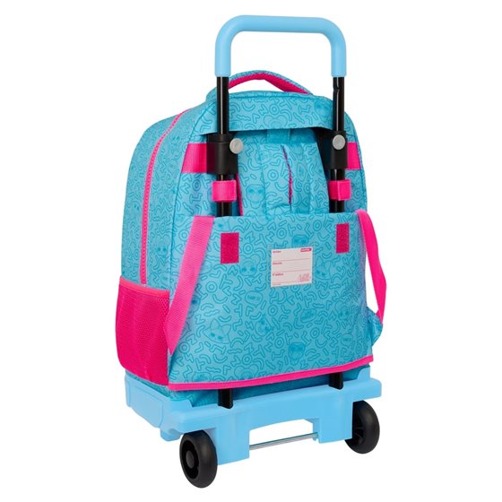 Mochila Grande Con Ruedas Compact Extraible Lol Surprise! "Divas"33 x 45 x 22 cm.