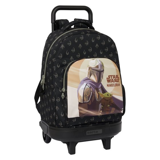 Mochila Grande Con Ruedas Compact Extraible The Mandalorian "This Is The Way"33 x 45 x 22 cm.