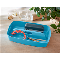 Bandeja Organizadora Leitz Mybox Cosy Con Asa, Pequeña Azul Calma