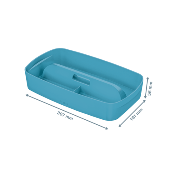 Bandeja Organizadora Leitz Mybox Cosy Con Asa, Pequeña Azul Calma