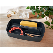 Bandeja Organizadora Leitz Mybox Cosy Con Asa, Pequeña Gris Terciopelo