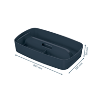 Bandeja Organizadora Leitz Mybox Cosy Con Asa, Pequeña Gris Terciopelo