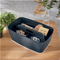 Bandeja Organizadora Leitz Mybox Cosy Con Asa, Pequeña Gris Terciopelo