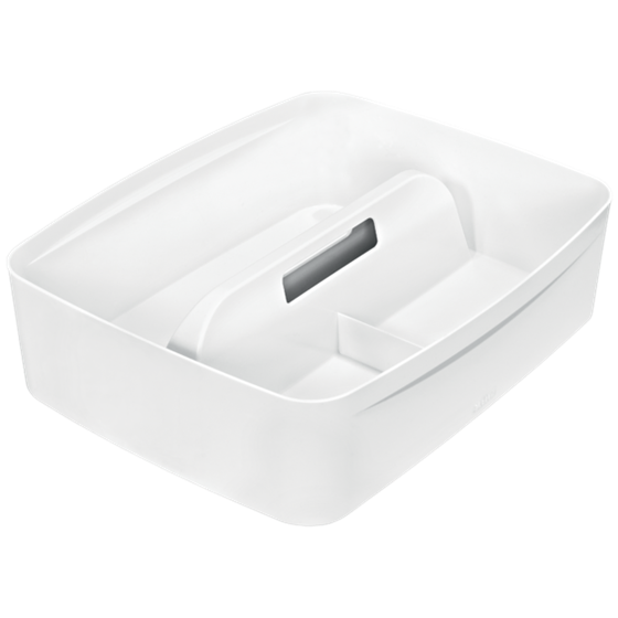 Bandeja Organizadora Leitz Mybox Grande Con Asa, Almacenamiento Blanco