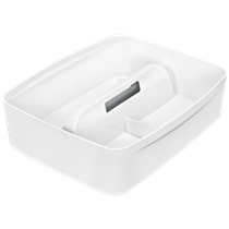 Bandeja Organizadora Leitz Mybox Grande Con Asa, Almacenamiento Blanco