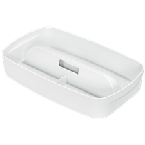 Bandeja Organizadora Leitz Mybox Pequeña Con Asa, Almacenamiento Blanco